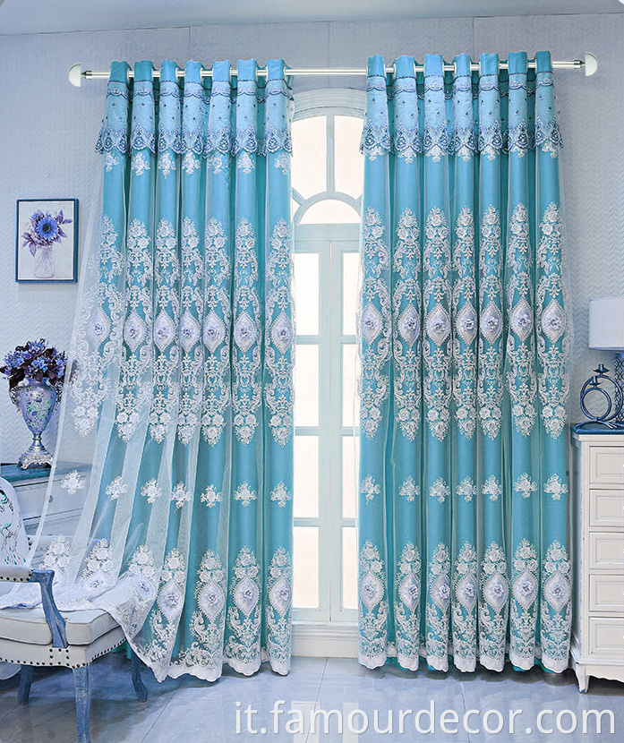 Aluminum alloy decorative window double curtain rod